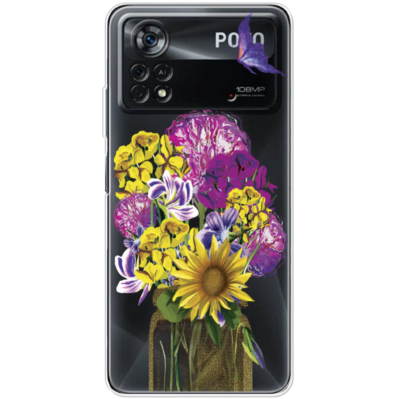 Прозрачный чехол BoxFace Xiaomi Poco X4 Pro 5G My Bouquet