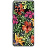 Прозрачный чехол BoxFace Xiaomi Poco X4 Pro 5G Tropical Flowers