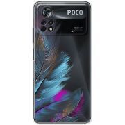 Прозрачный чехол BoxFace Xiaomi Poco X4 Pro 5G Feathers