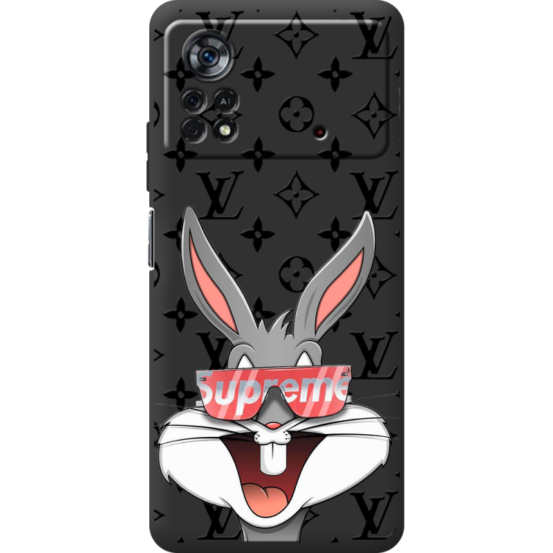 Черный чехол BoxFace Poco X4 Pro 5G looney bunny