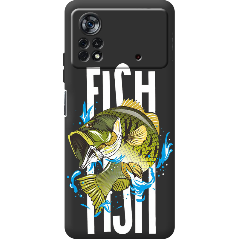 Черный чехол BoxFace Poco X4 Pro 5G Fish