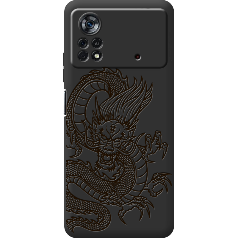 Черный чехол BoxFace Poco X4 Pro 5G Chinese Dragon
