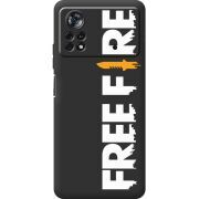 Черный чехол BoxFace Poco X4 Pro 5G Free Fire White Logo