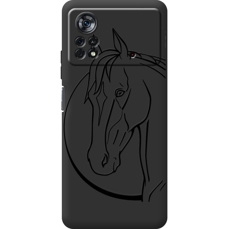 Черный чехол BoxFace Poco X4 Pro 5G Horse