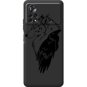 Черный чехол BoxFace Poco X4 Pro 5G Wolf and Raven