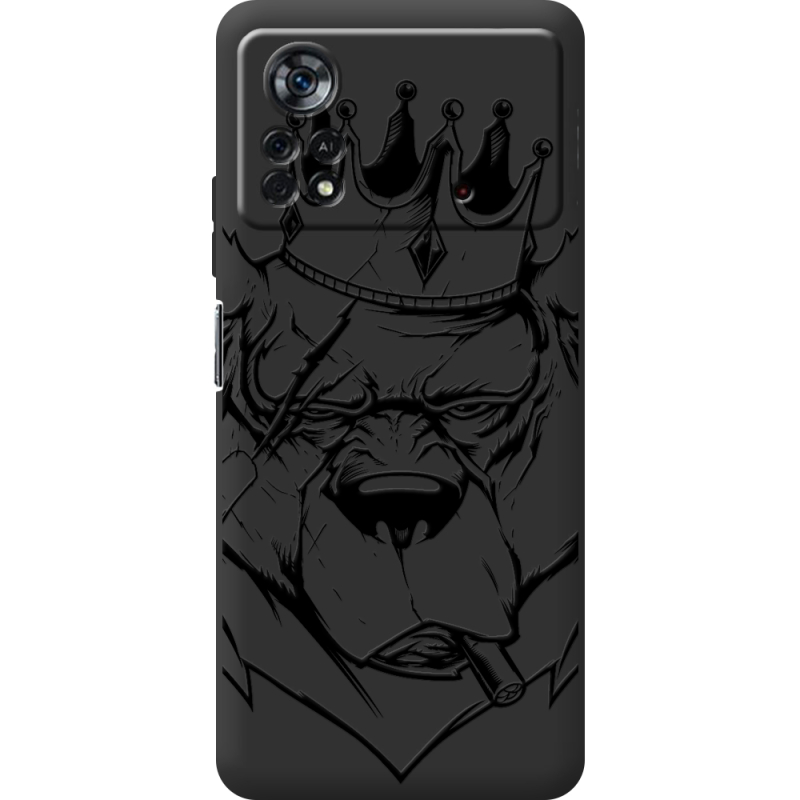 Черный чехол BoxFace Poco X4 Pro 5G Bear King