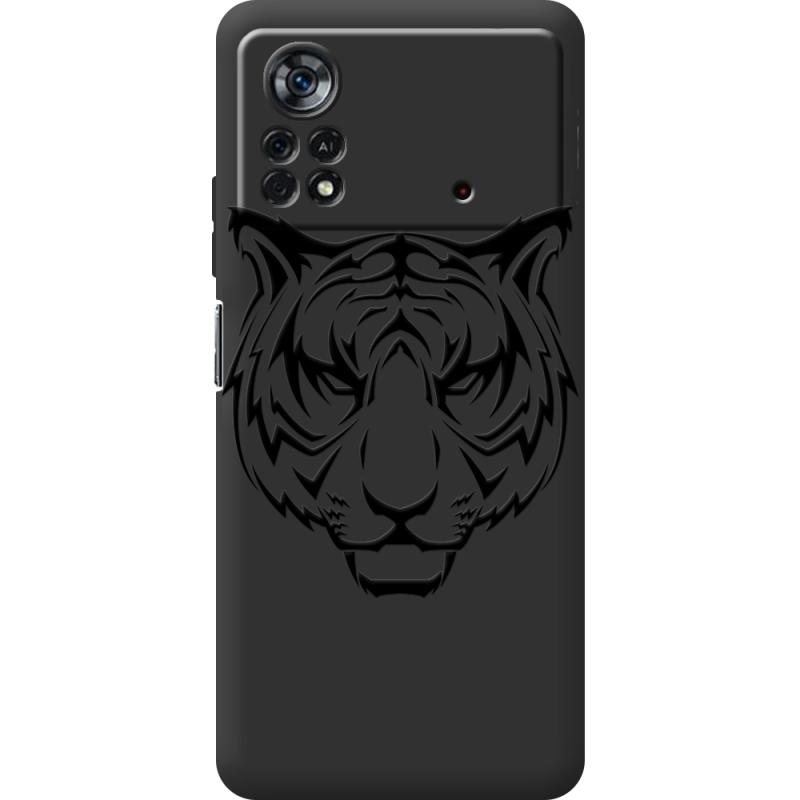 Черный чехол BoxFace Poco X4 Pro 5G Tiger