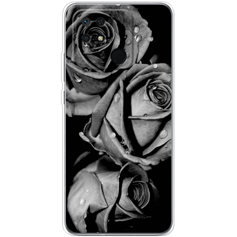 Чехол BoxFace Xiaomi Redmi 10C Black and White Roses