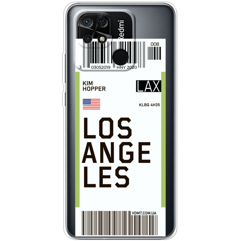 Прозрачный чехол BoxFace Xiaomi Redmi 10C Ticket Los Angeles