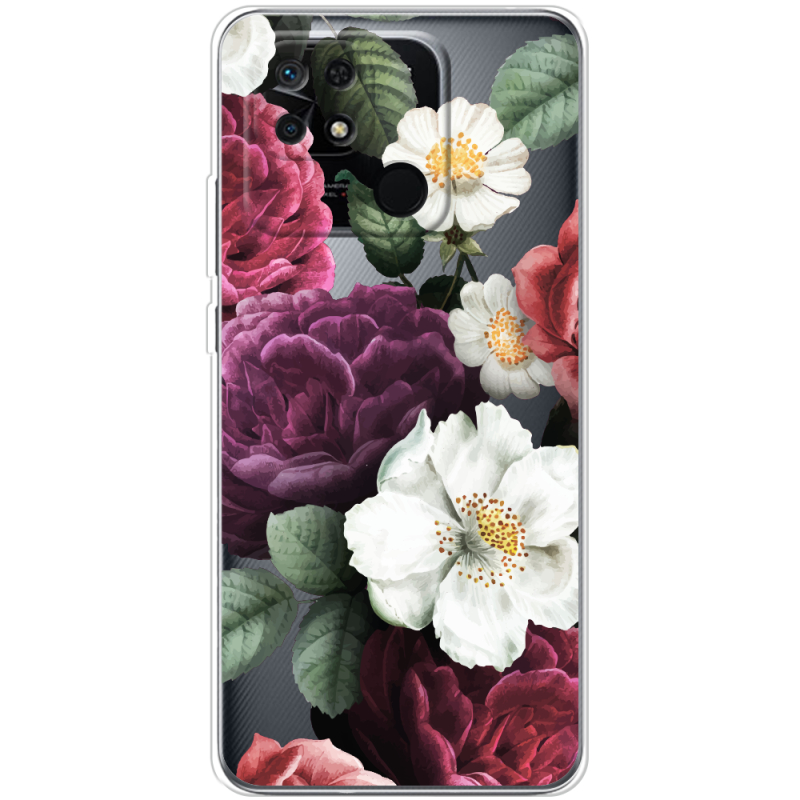 Прозрачный чехол BoxFace Xiaomi Redmi 10C Floral Dark Dreams