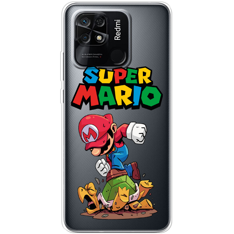 Прозрачный чехол BoxFace Xiaomi Redmi 10C Super Mario