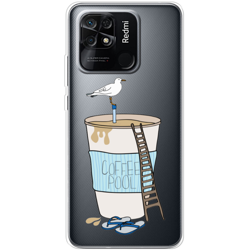 Прозрачный чехол BoxFace Xiaomi Redmi 10C Segull in Cofee Pool