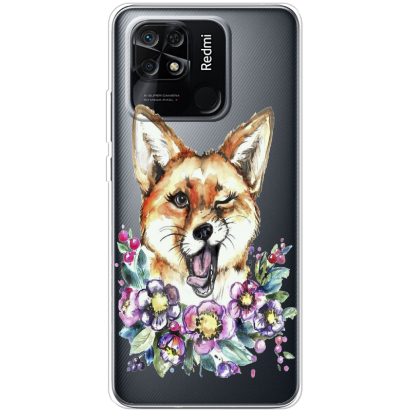 Прозрачный чехол BoxFace Xiaomi Redmi 10C Winking Fox