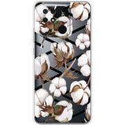 Прозрачный чехол BoxFace Xiaomi Redmi 10C Cotton flowers