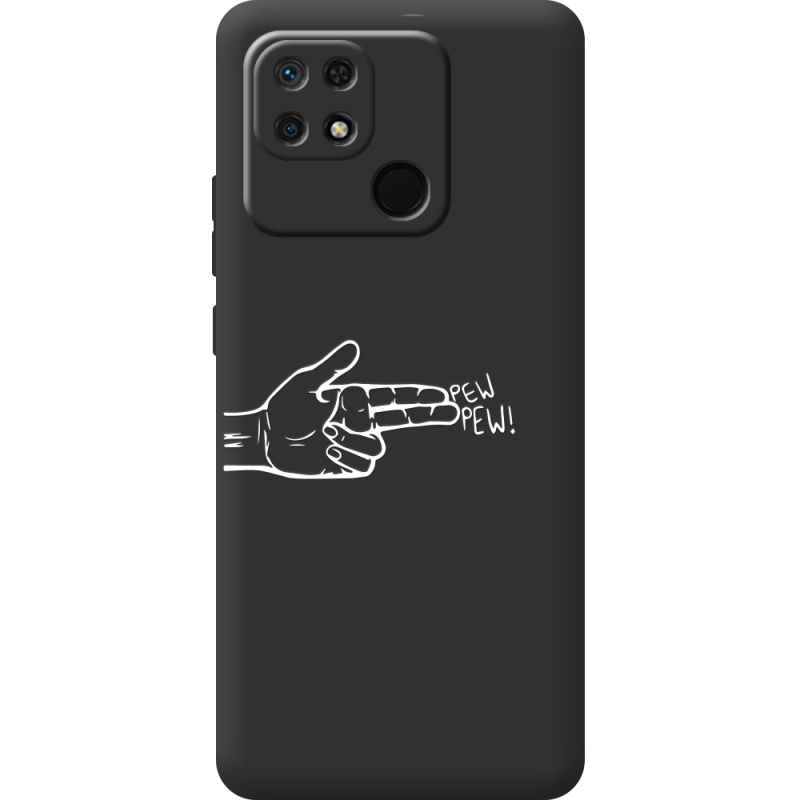 Черный чехол BoxFace Xiaomi Redmi 10C Pew Pew