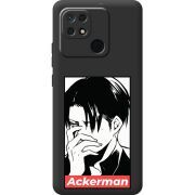 Черный чехол BoxFace Xiaomi Redmi 10C Attack On Titan - Ackerman