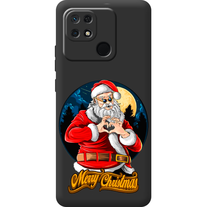 Черный чехол BoxFace Xiaomi Redmi 10C Cool Santa