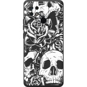 Черный чехол BoxFace Xiaomi Redmi 10C Skull and Roses