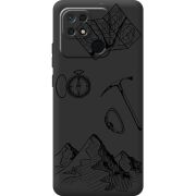 Черный чехол BoxFace Xiaomi Redmi 10C Mountains