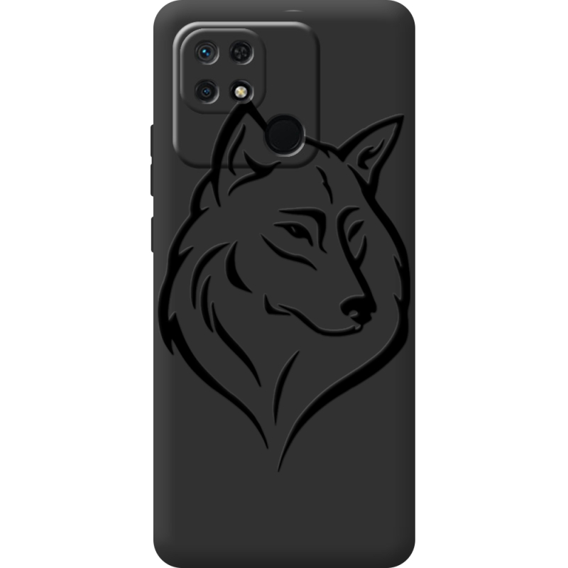 Черный чехол BoxFace Xiaomi Redmi 10C Wolf