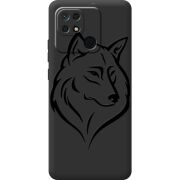 Черный чехол BoxFace Xiaomi Redmi 10C Wolf