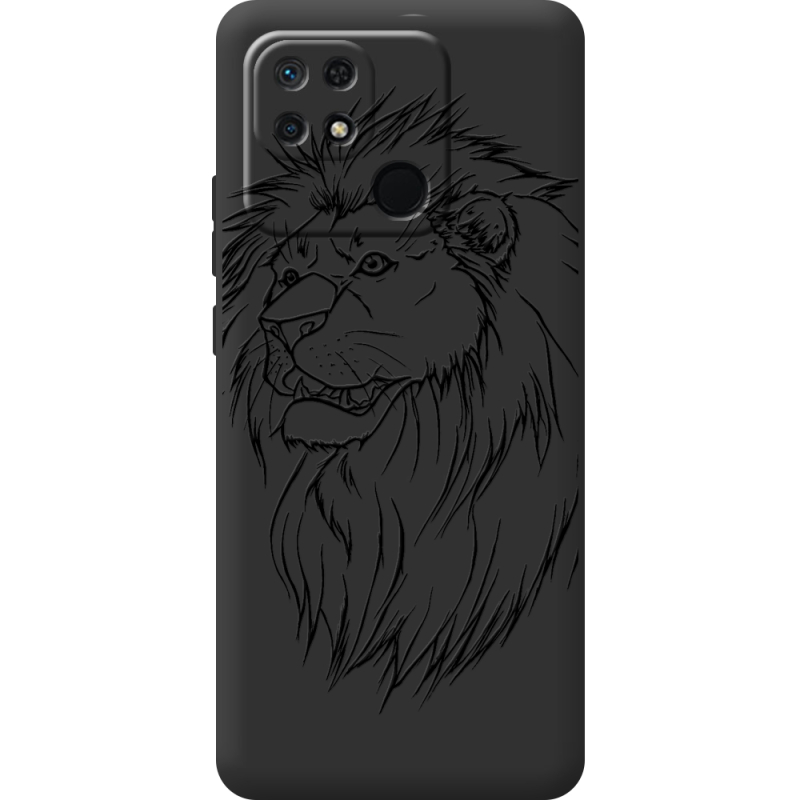 Черный чехол BoxFace Xiaomi Redmi 10C Lion