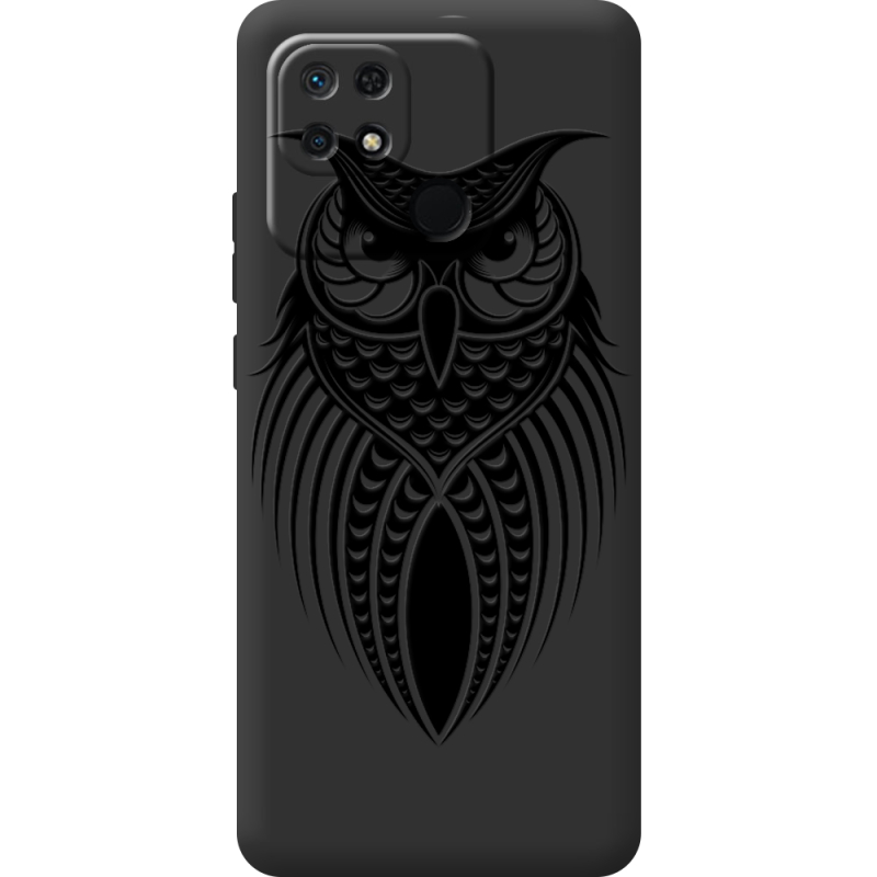 Черный чехол BoxFace Xiaomi Redmi 10C Owl