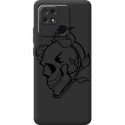 Черный чехол BoxFace Xiaomi Redmi 10C Skull and Roses