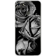 Чехол BoxFace Realme C21Y Black and White Roses