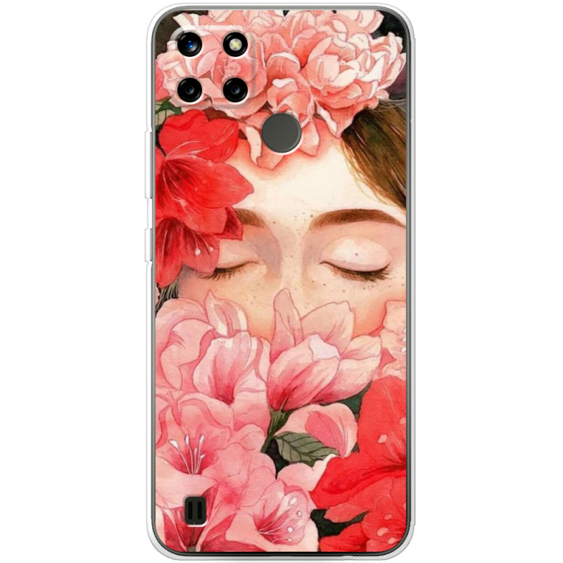 Чехол BoxFace Realme C21Y Girl in Flowers