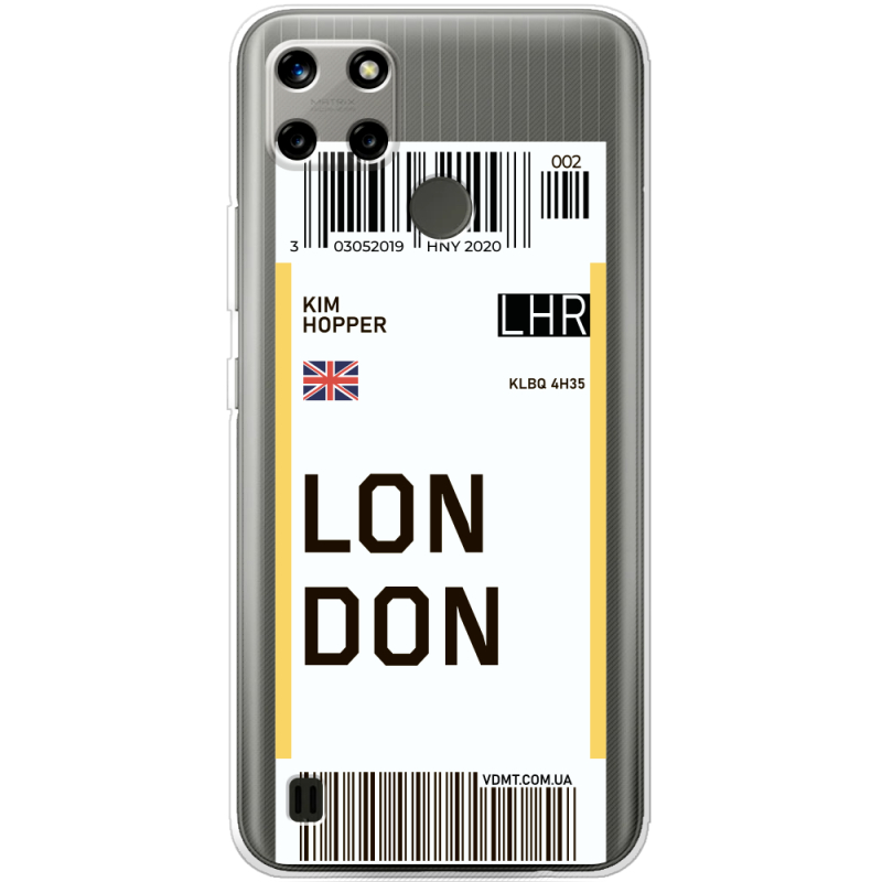 Прозрачный чехол BoxFace Realme C21Y Ticket London