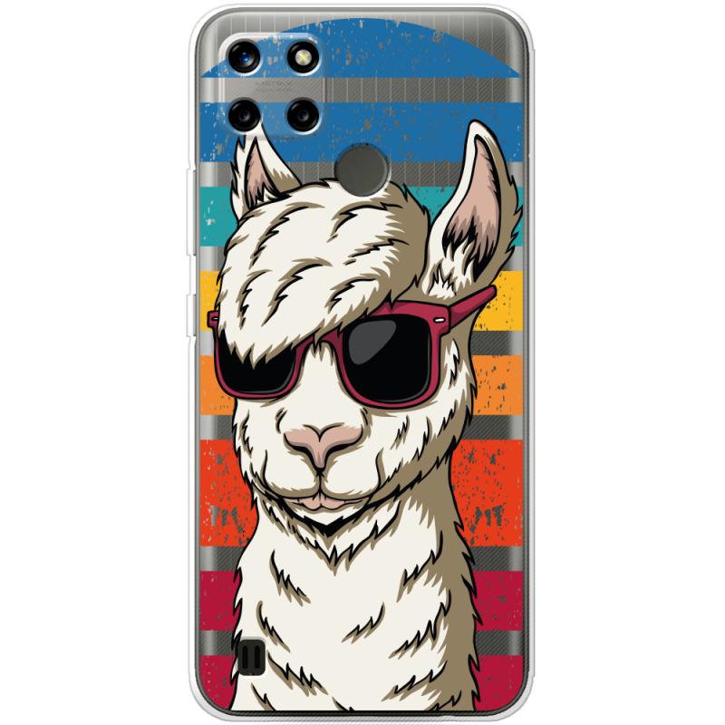 Прозрачный чехол BoxFace Realme C21Y Стильна Лама