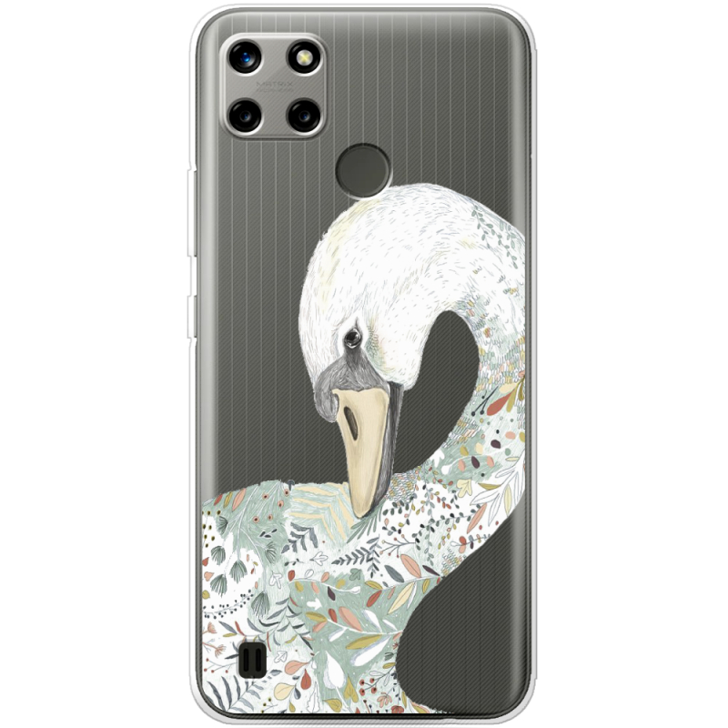 Прозрачный чехол BoxFace Realme C21Y Swan