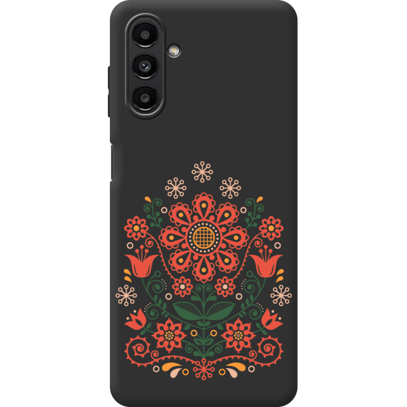 Черный чехол BoxFace Samsung Galaxy A13 5G (A136) Ukrainian Ornament