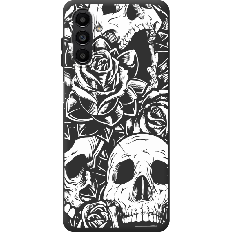 Черный чехол BoxFace Samsung Galaxy A13 5G (A136) Skull and Roses