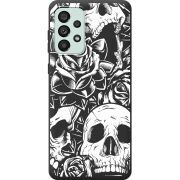 Черный чехол BoxFace Samsung Galaxy A53 5G (A536) Skull and Roses