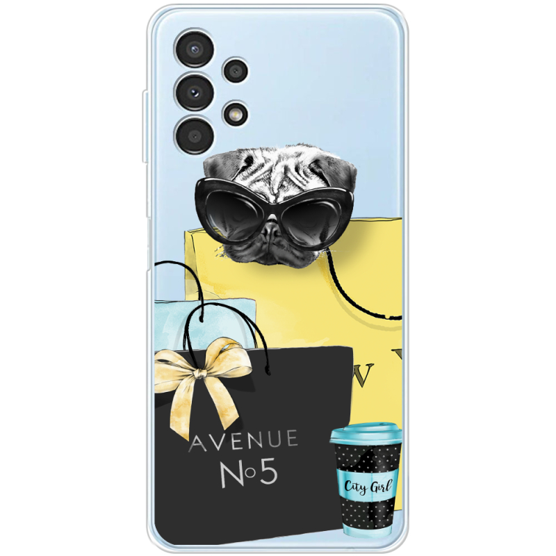 Прозрачный чехол BoxFace Samsung Galaxy A13 4G (A135) Fashion Pug