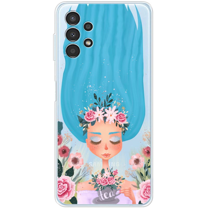 Прозрачный чехол BoxFace Samsung Galaxy A13 4G (A135) Blue Hair