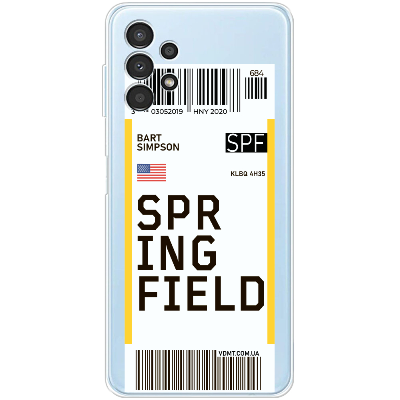 Прозрачный чехол BoxFace Samsung Galaxy A13 4G (A135) Ticket Springfield