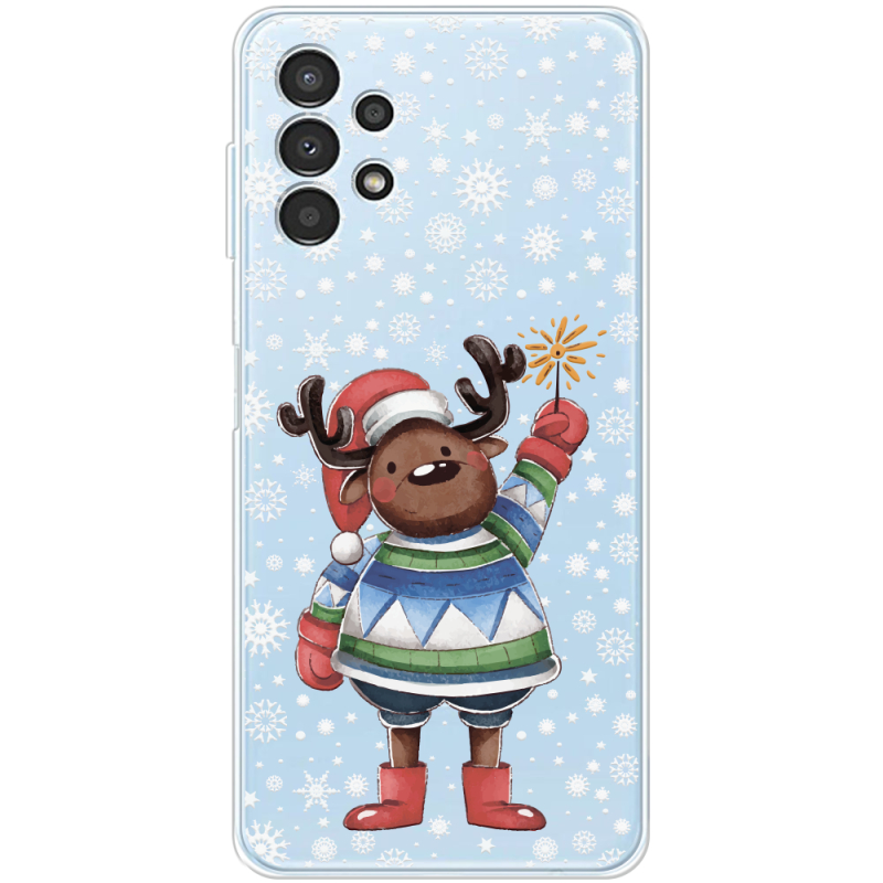 Прозрачный чехол BoxFace Samsung Galaxy A13 4G (A135) Christmas Deer with Snow