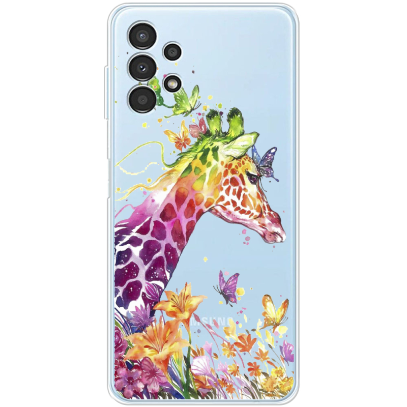 Прозрачный чехол BoxFace Samsung Galaxy A13 4G (A135) Colorful Giraffe