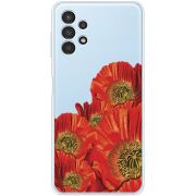 Прозрачный чехол BoxFace Samsung Galaxy A13 4G (A135) Red Poppies