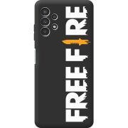 Черный чехол BoxFace Samsung Galaxy A13 4G (A135) Free Fire White Logo