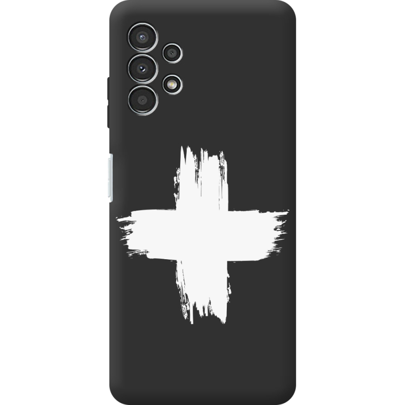 Черный чехол BoxFace Samsung Galaxy A13 4G (A135) Білий хрест ЗСУ