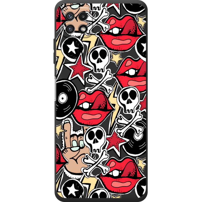 Черный чехол BoxFace Samsung Galaxy A22 5G (A226) Rock Graffiti