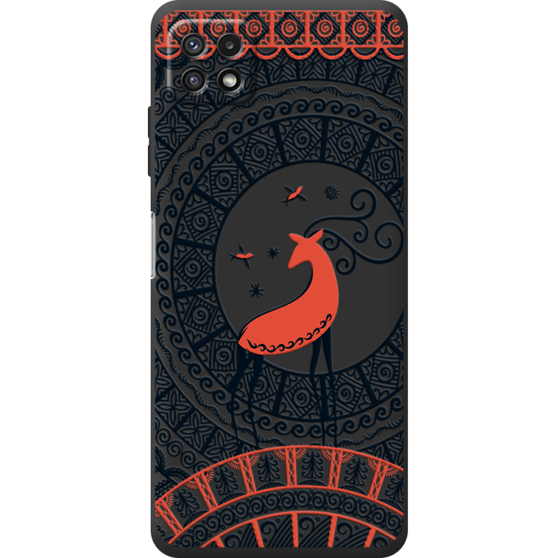 Черный чехол BoxFace Samsung Galaxy A22 5G (A226) Ornament