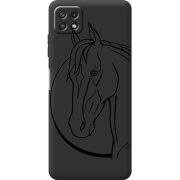 Черный чехол BoxFace Samsung Galaxy A22 5G (A226) Horse
