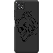 Черный чехол BoxFace Samsung Galaxy A22 5G (A226) Skull and Roses