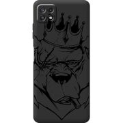 Черный чехол BoxFace Samsung Galaxy A22 5G (A226) Bear King