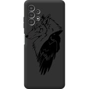 Черный чехол BoxFace Samsung Galaxy A32 5G (A326) Wolf and Raven